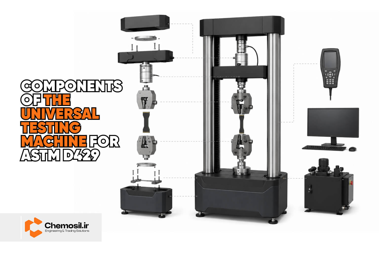 اجزای دستگاه Universal Testing Machine برای ASTM D429