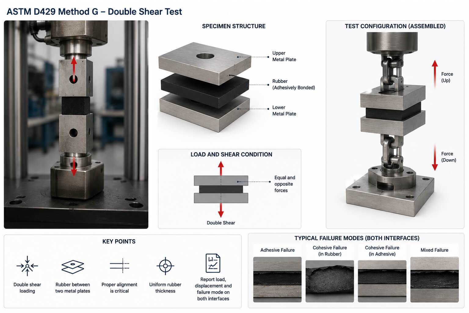 آزمون برشی دوگانه ASTM D429 Method G